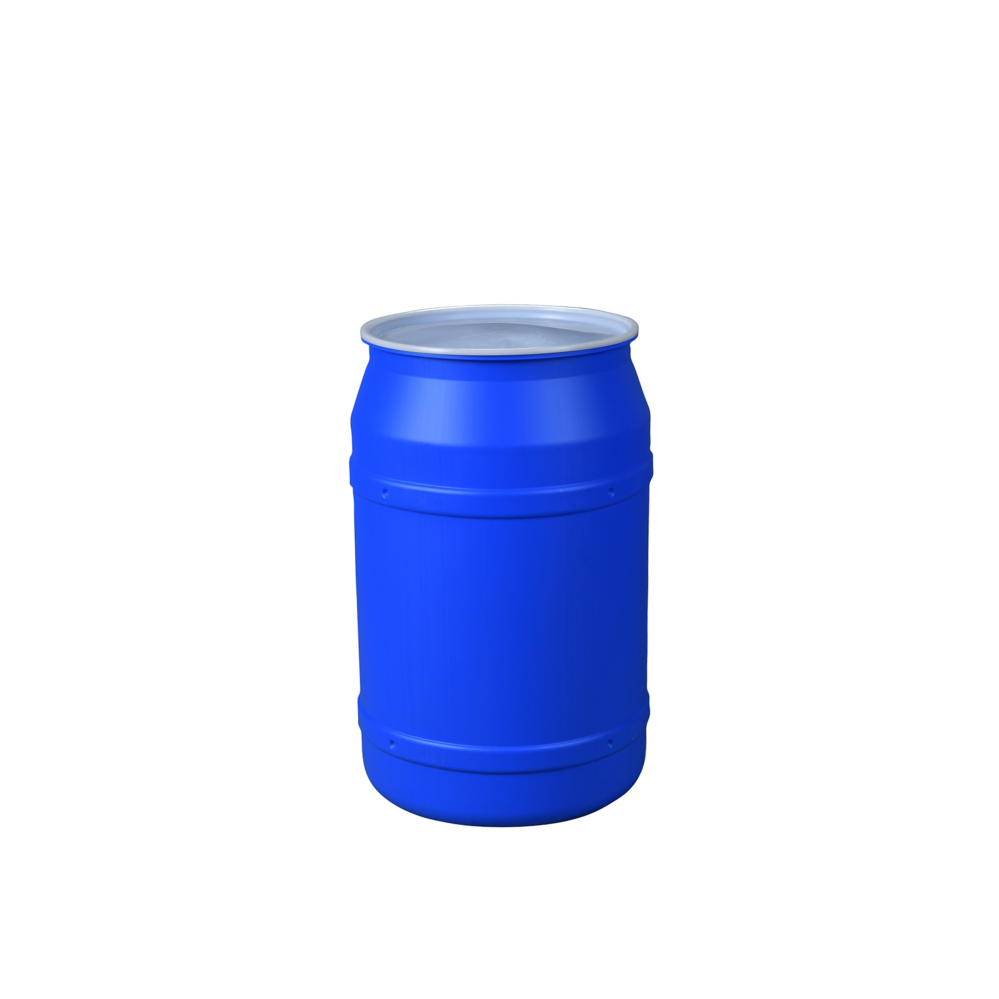 Eagle 55-Gallon Lab Pack Open Head Plastic Drum — Metal Bolt Ring, Blue, Model# 1656MBBR